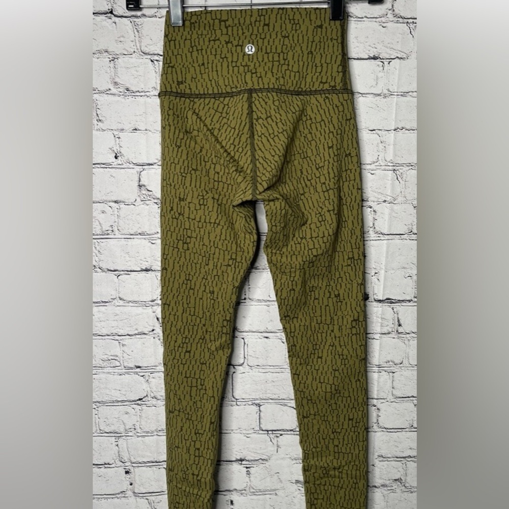 LULULEMON Leggins Womens Size 6 Olive Green - Picture 5 of 10